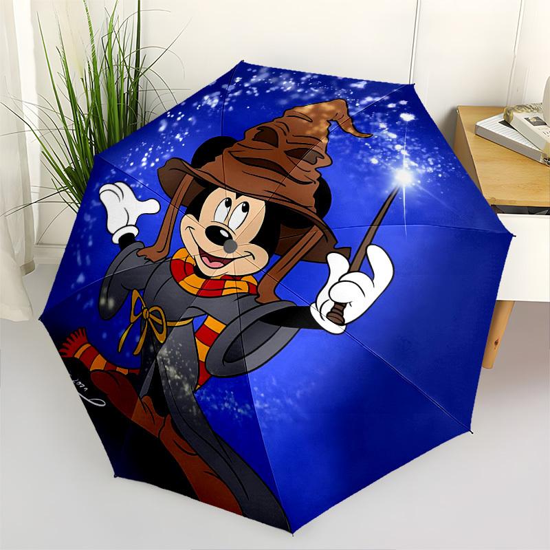 

Sorcerer Mickey, Magical Moment Themed Automatic Opening and Closing Umbrella, Brightly Colored 8-rib Portable Umbrella, Suitable for Men and Women, A