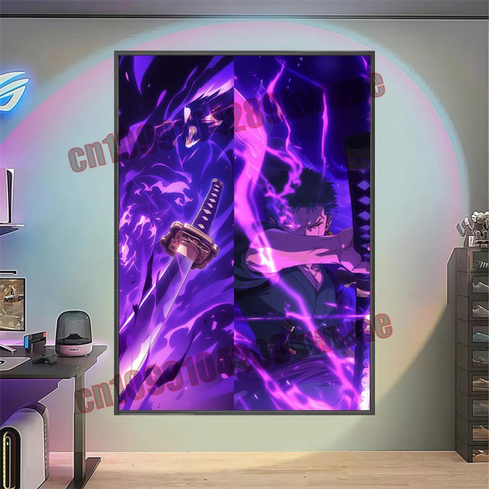 

Monkey D Luffy Epic Anime Poster Dynamic One Piece Premium Canvas Wall Decor Ideal for Bedroom Anime Collection Fans 74x94cm(29x37in)