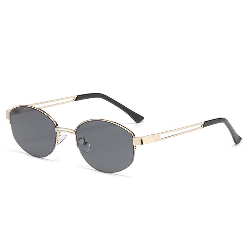

SHAUNA Ins Popular Fashion Oval Sunglasses Women Vintage Semi-Rimless Clear Ocean Lens Shades UV400 Eyewear Men Sun Glasses