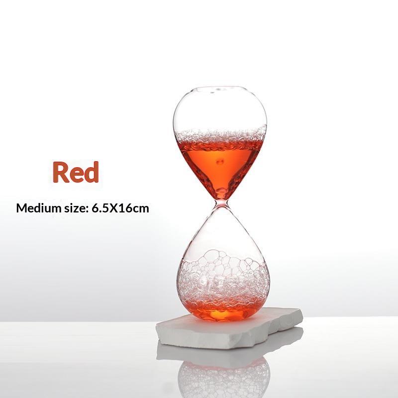 Bubble Singing Crystal Timer Handmade Craft Vintage Desktop Ornament for Living Room Office Desk Decor Unique Gift