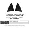 Rear Car Window Shutter Cover For Tesla Model 3/Y Standard Juniper ABS Louver Side Vent Trim Anti-Scratch Triangle Accessories
