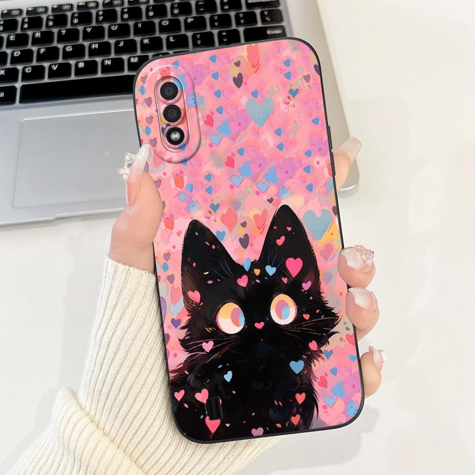 For Samsung Galaxy A01 Case Fashion Flower Painted Cover Soft TPU Matte Phone Case for Samsung A01 GalaxyA01 SM-A015F TPU