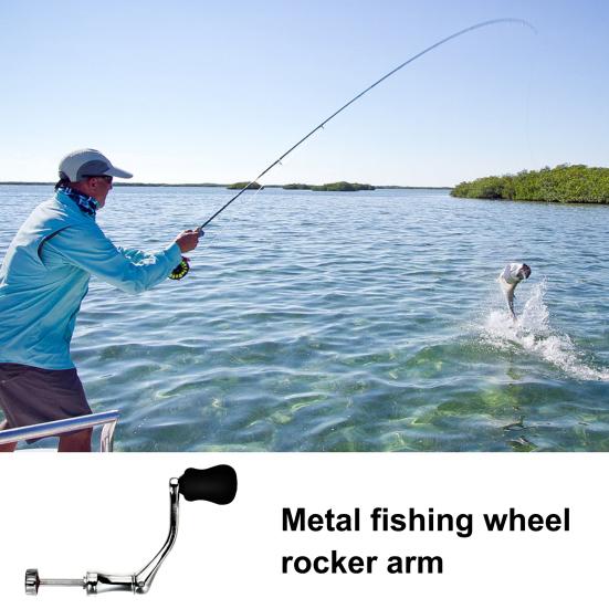Fishing Reel Rocker Arm Heavy Reel Power Universal Spinning Baitcasting Duty Metal Handle Grip Replacement