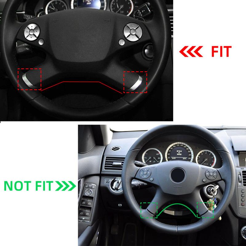 1 PC For Mercedes Benz E-Class 2009-2012 2013 (W212) Simulated Carbon Fiber Steering Wheel Trim Cover Sticker