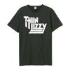 Camiseta vintage color carbón con el logo amplificado de Thin Lizzy