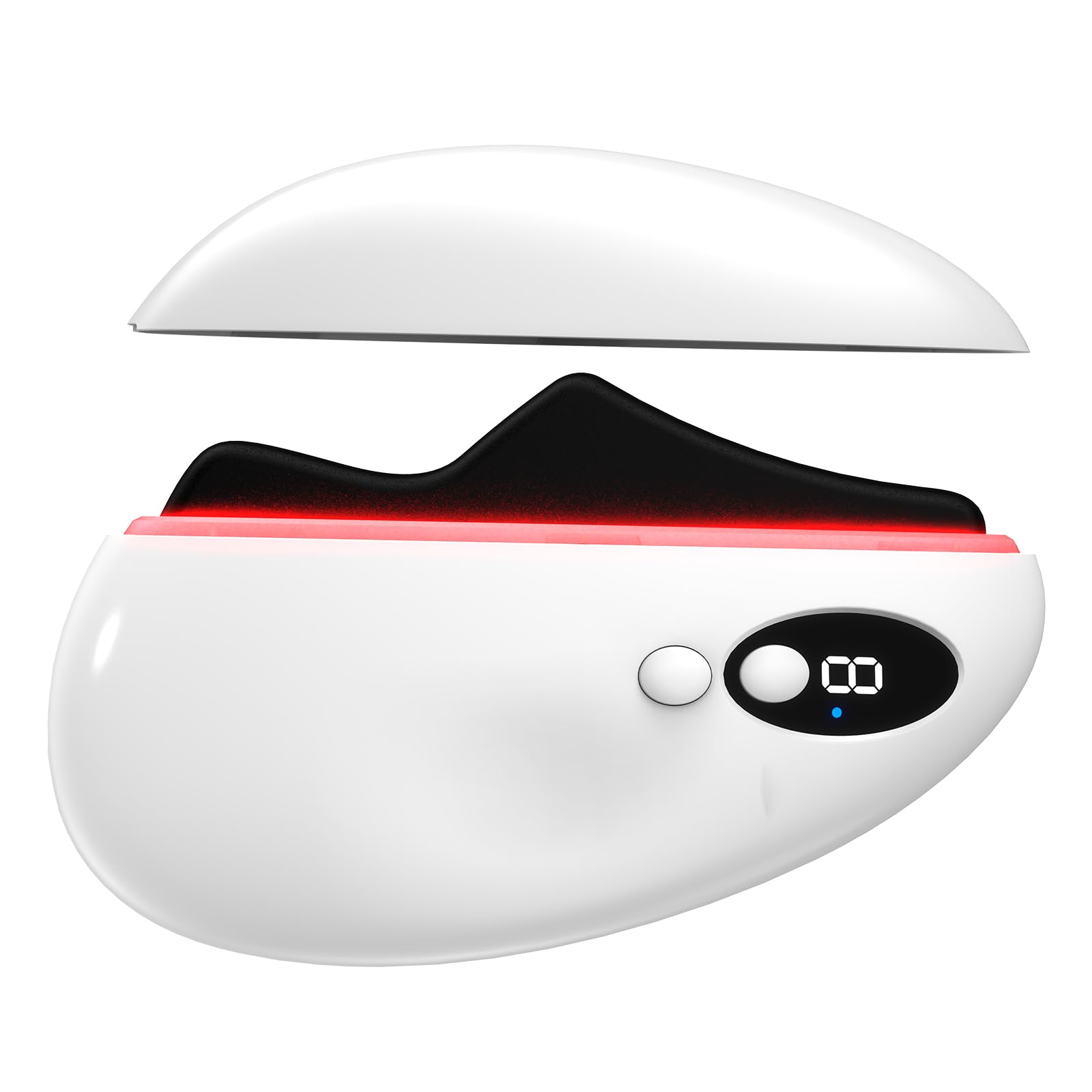 

Электрический массажер Гуа Ша FUIAD с вибрацией, теплом, красным светодиодом для лица и всего тела, для домашнего использования, для дня, на день рождения, японская инструкция, пластина, + + белый