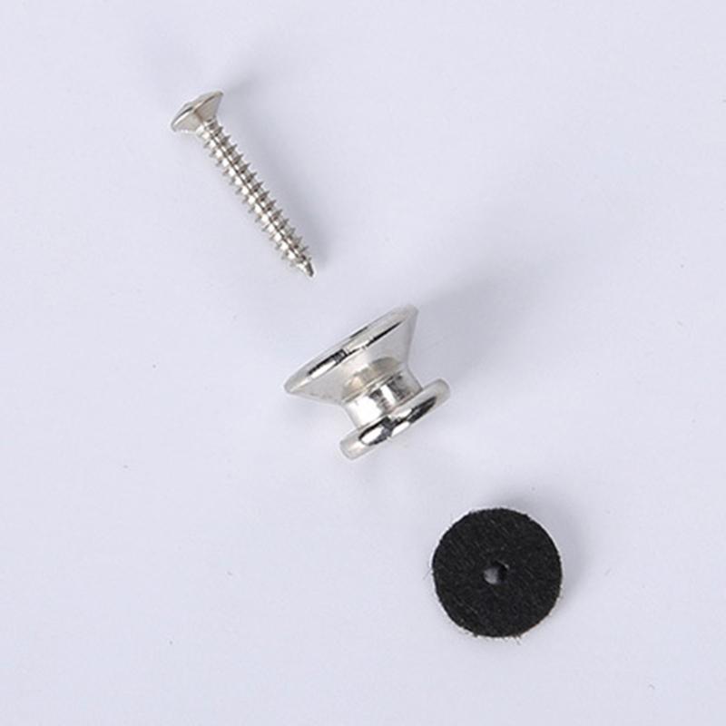 4 Pcs Guitar Strap Locks Buttons End Pins Security Straplocks for Acoustic, Ukulele, Bass, Banjo Easy To Install