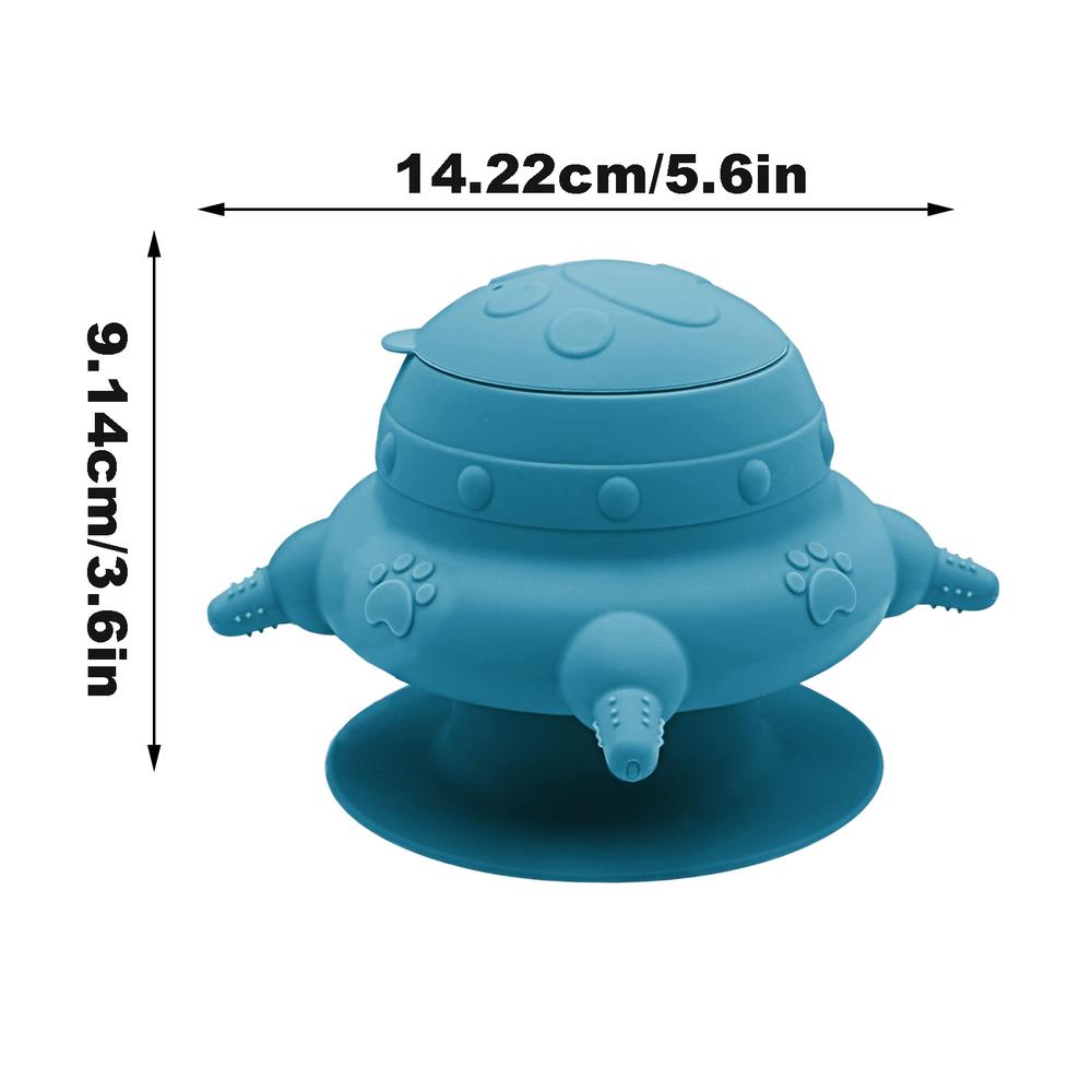 

Puppy Milk Feeders For Multiple Puppies Nipple Silicone Puppy Milk Feeder 4-Feeder 240ml Puppy Feeder Milk Bowl Kitten Nursing темно-синього кольору