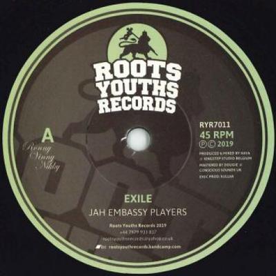 7inch Record JAH EMBASSY PLAYERS Exile Dub RYR7011 Roots Youths Re 2019 UK Reggae Ska Dub