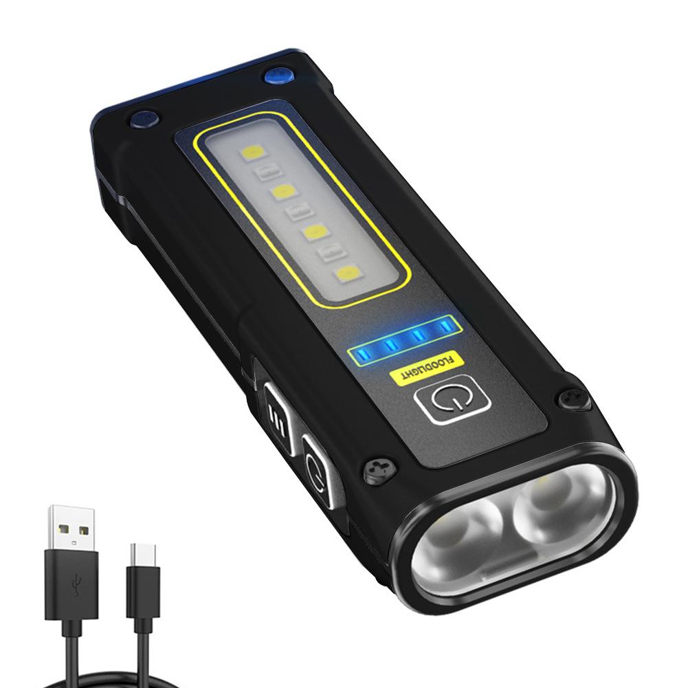 Multipurpose Rechargeable Emergency Flashlight 7 Gear Camping Flashlight Aluminum Alloy for Camping Hiking Adventure