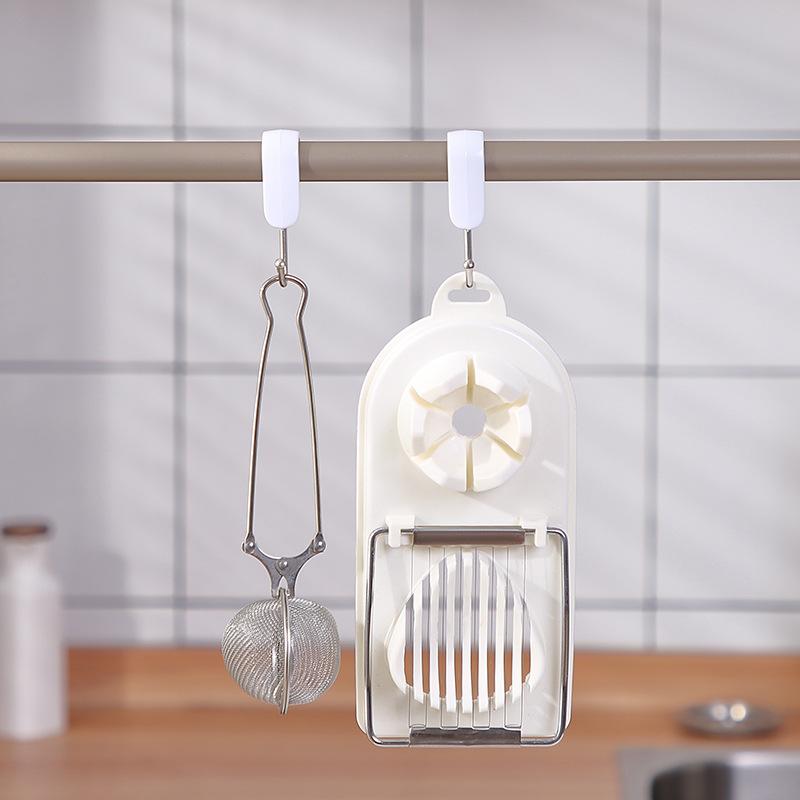 7 Pcs S-Shaped Plastic Hooks Portable Kitchen Bathroom Without Trace Hook Suitable Hanger Hanger Door Back Coat Hook Small Hook