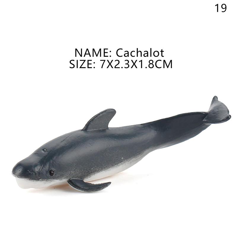 Simulation Marine Life Action Figures Ocean Animal Model Educational Toys Cake Topper,Collection Gift Shark Dolphin Hammerhead