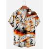 Chemise de plage Hawaï pour homme Séchage rapide Été Manches courtes Imprimé guitare Harajuku Décontracté Chemisier Street Vêtements coréens