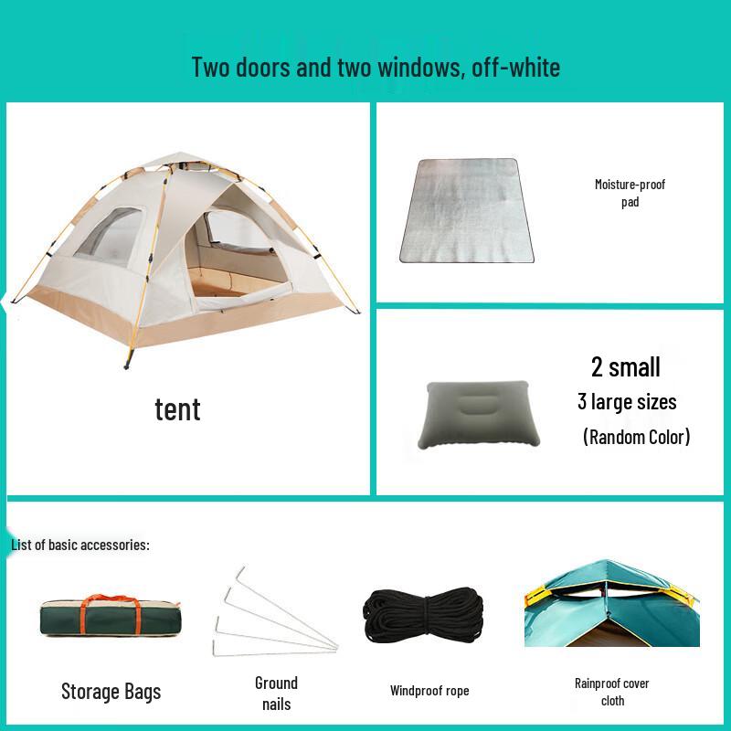 OEING 3-4 Person Outdoor Camping Tent Set