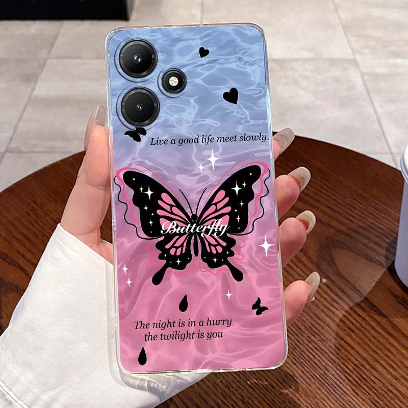 For Infinix Hot 30i 30 Play NFC Hot30 4G 5G Fundas Clear Silicone Soft TPU Jelly Back Cover Cute Rabbit Cat Dinasaur Phone Case