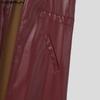 INCERUN Men Short Sleeve PU Open Front Faux Leather Long Cardigan Coats