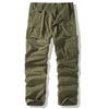 Men's multi-colored large-size long pants with multiple pockets, casual work pants