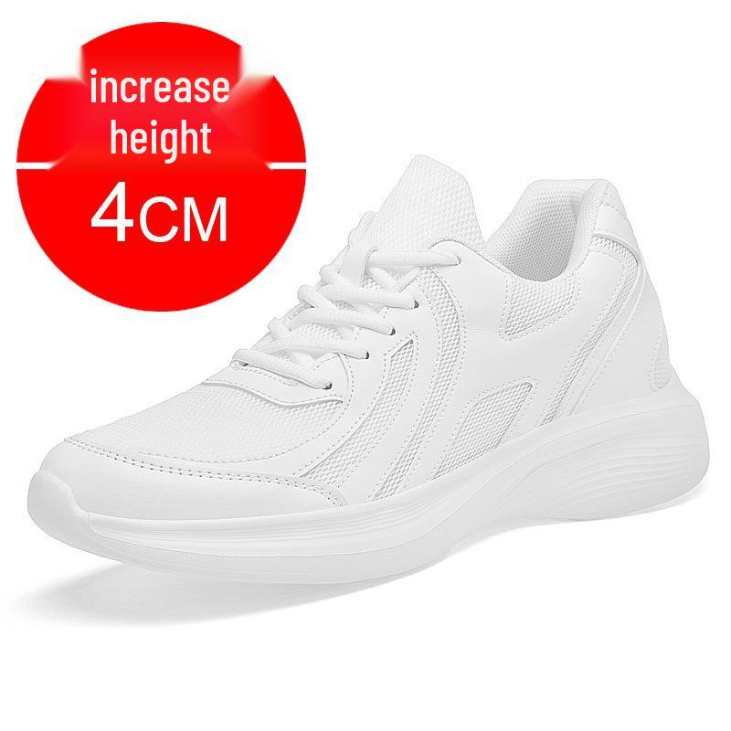 Breathable Flyknit Men s Sports Shoes: 8cm Height Boost, Lightweight Casual Sneakers Size 46