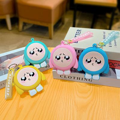 Porte-clés Pendentif Sac à Changement en Silicone Dessin Animé Mignon Sac de Rangement pour Pièces de Monnaie d'Enfant Petit Cadeau Créatif