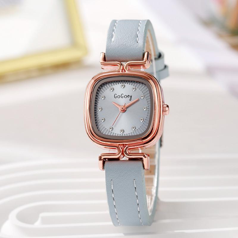 Luxury Woman Quartz Watches Leather Strap Small Square Dial Ladies Watch Casual Fashion Versatile Wristwatches Montre Femme