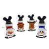 Mini Christmas Wind-Up Toy Bear/Santa Claus/Snowman/Reindeer Clockwork Chain Toy Plastic Running Jumping Movement Figures