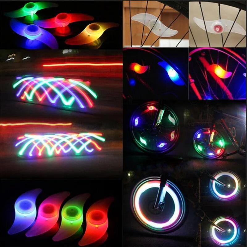 Bike Wheel Spoke Light Tire Lights 3 Mode LED Waterproof Bike Safety Warning Easy To Install Bicycle Accessories with Battery