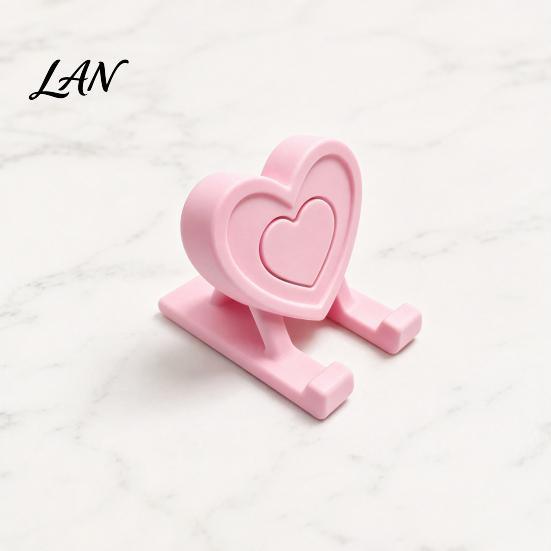 Mobile Phone Holder 3D Printed Heart Holder, Love Shape Stand Stand, Cell Tablet Desk Mount, Valentine's Day Gift Durable