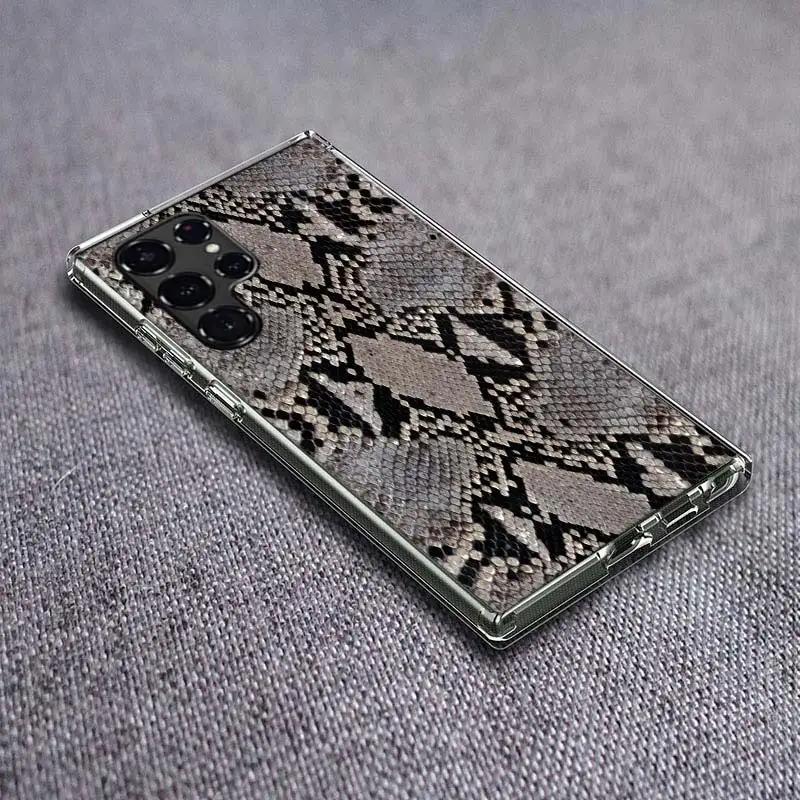 It looks like real snake skin Clear Phone Case for Samsung Galaxy S21 Plus S24 S23 S20 FE S22 S26 Ultra S25 Edge TPU Capa Cases