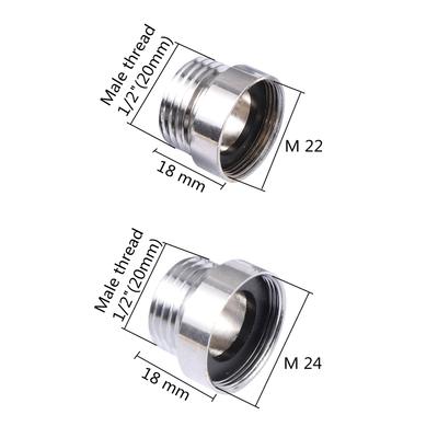 M22 M24 Innengewinde auf 1/2" Außengewinde Wasseranschluss für Armaturen Wasserhahn Adapter Wasserfilter Zubehör