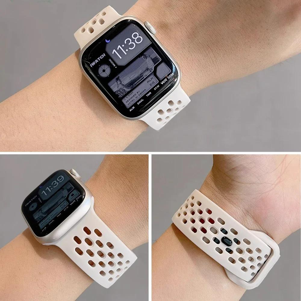 Silicone Strap for Apple Watch Band Ultra 3 2 49mm 11 10 46mm 42mm 9 8 7 45mm 41mm Bracelet iWatch 6 5 SE 3 44 40mm Series Band
