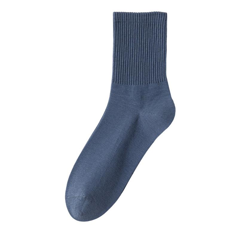 

Long Stockings Men s Pure Cotton Anti-odor Spring-autumn Business Formal Tall Socks Without Bones, Anti-bacterial and Anti-odor. 1 pair синій