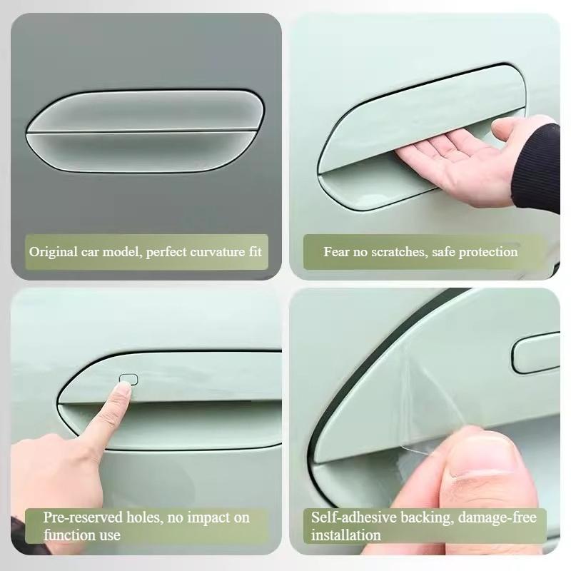 For Geely EX2 Proton Emas 5 Geome Star Wish 2025 2026 Door Handle Bowl Film Transparent Protective Sticker Anti Scratch Cover