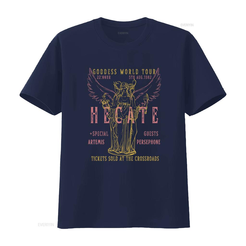 Hecate Distressed Band T Shirt Greek Mythology Triple Goddess World Tour 1982 S 4XL vintage Washed designer clothes Soft homme