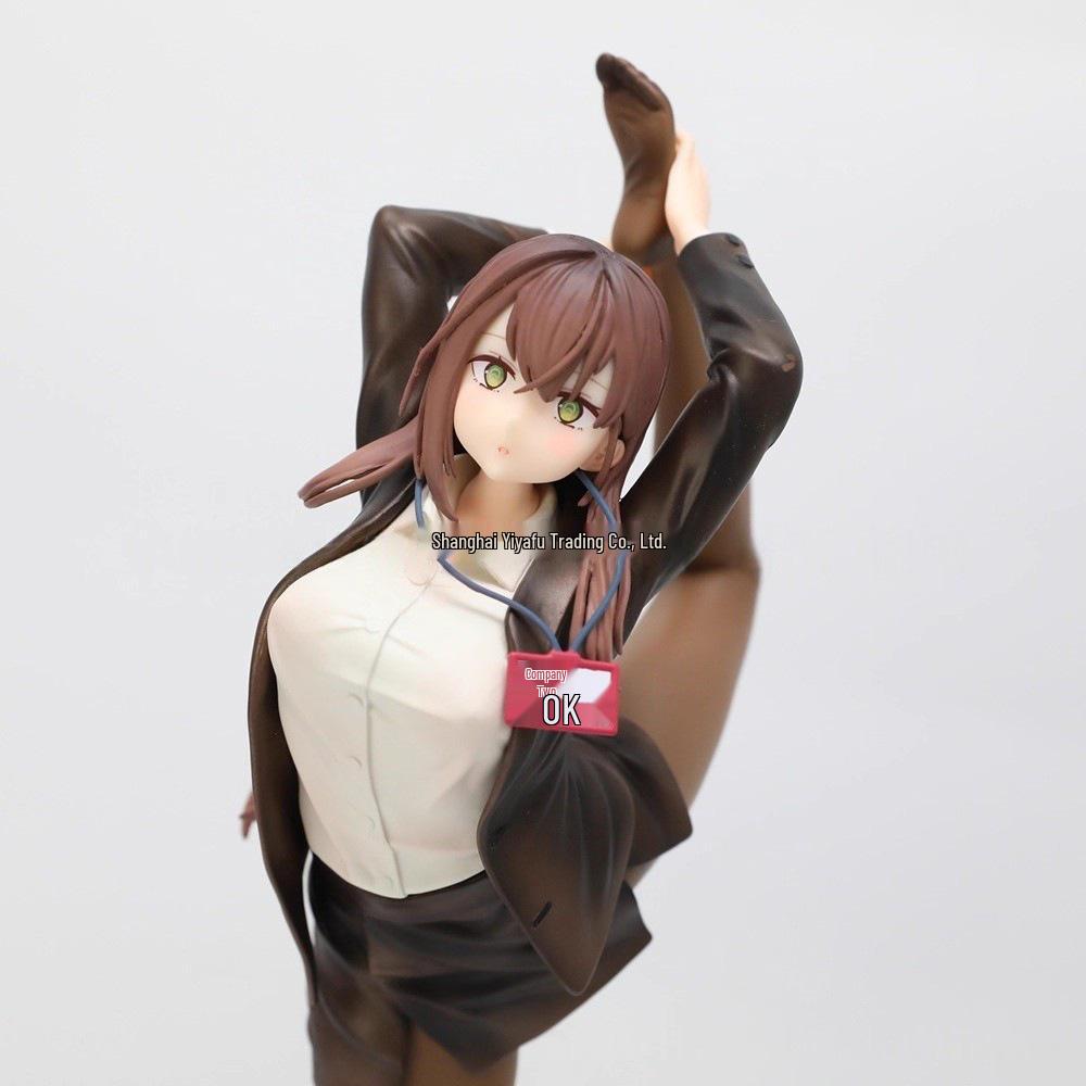 Figurka Anime OL-chan 'Bez Pracy': Piękna Dziewczyna Modelka, Dekoracja Biurka, Kolekcjonerska Lalka