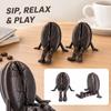 3D Geprint Gearticuleerd Koffie Speeltje - Bureau Ornament voor Koffieliefhebbers Cadeau