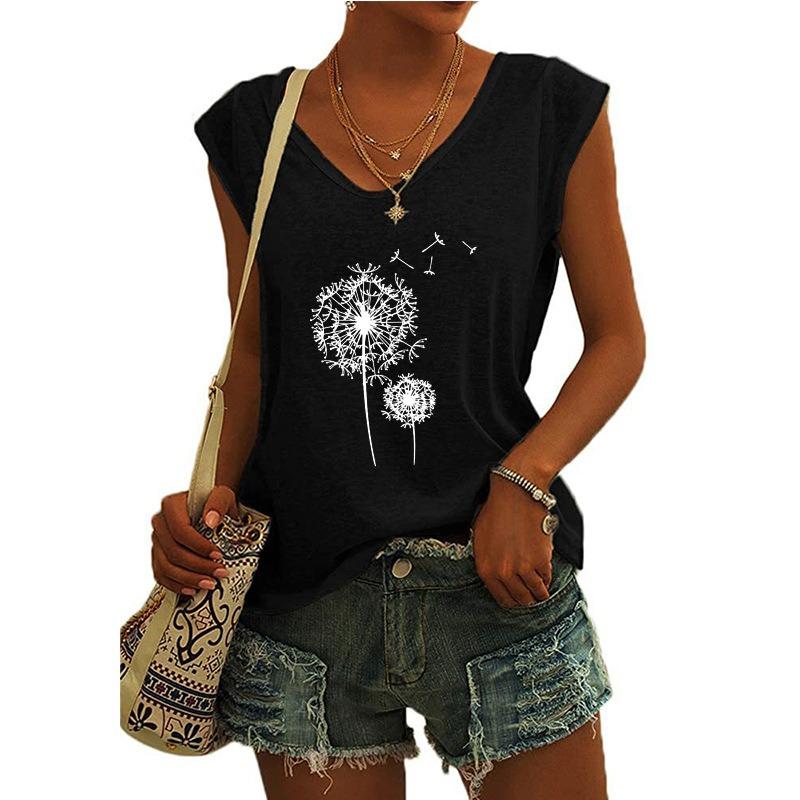 JPNTKY Women's Fashion Casual V-Neck Sleeveless Blouses & Shirts