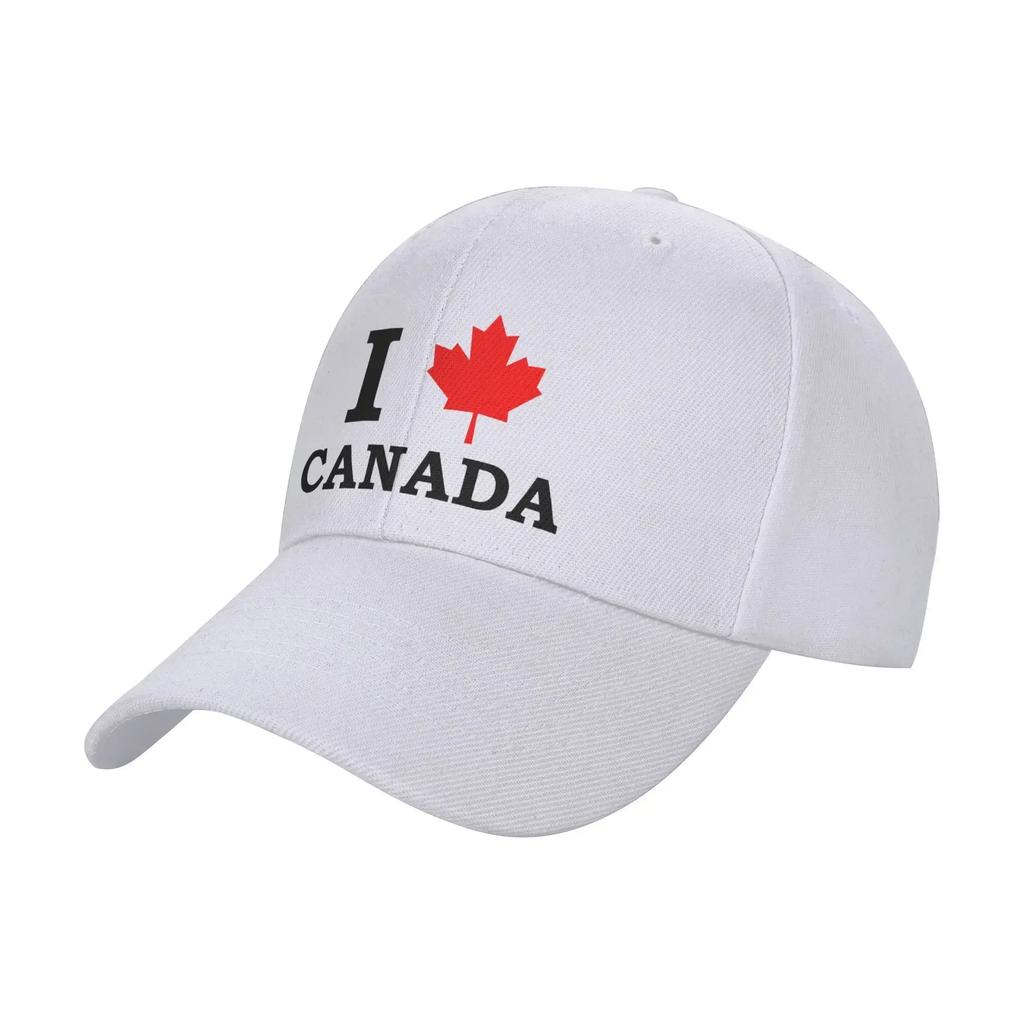 Personalized I Love Canada Pride Baseball Cap Sun Protection Unisex Women's Adjustable Canadian Flag Dad Hat Autumn