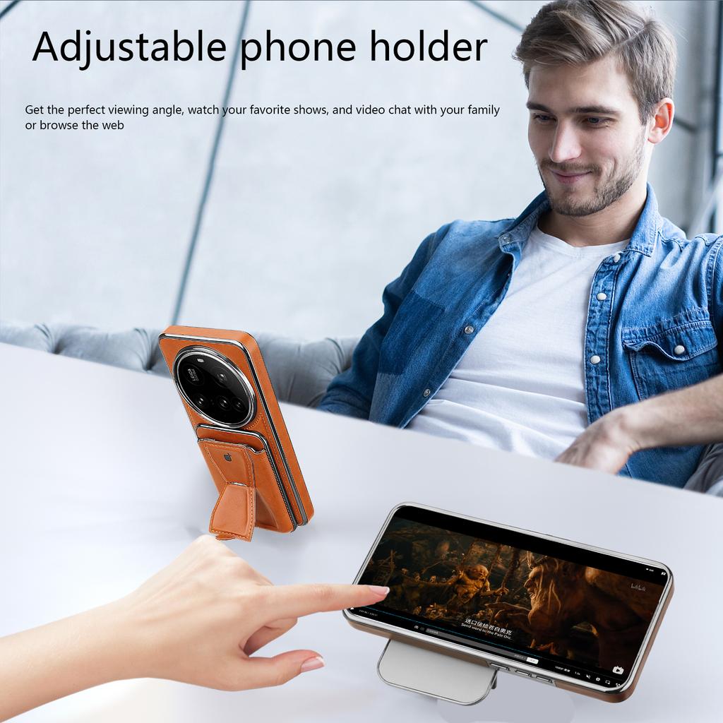 Magnetic Attraction Leather Phone Case for Xiaomi 15 Ultra Mi15 Ultra Wallet Card Bracket Holder Metallic Plating Bumper Cover