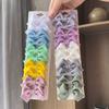 10PCS Soft Cotton Bow Hairpin Girl Sweet Plaid Design Hairpin Color Block Delicate Hairgripe Barrettes Kawaii Child Accessories