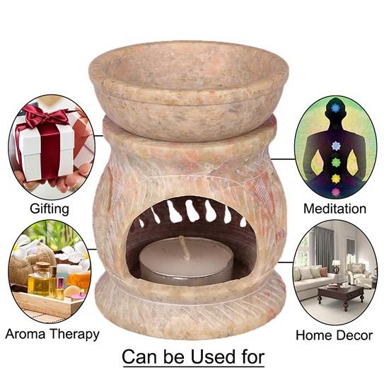 Aroma difuzér s mastkem a 2 čajovými svíčkami, 2,5 ml