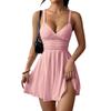 Women's Summer Sexy Spaghetti Strap V-Neck Dress for Evening Parties