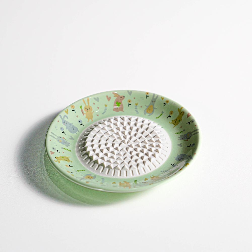 Grattugia Manuale in Ceramica per Zenzero Grattugia Antiscivolo per Frutta Ciotola Schiaccia Zenzero Preparazione Pasti