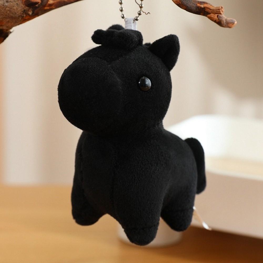 Creative Cartoon Pony Pendant Animal Steed Chinese New Year Gift Fluffy 11cm Zodiac Pony Figurine Home Decoration
