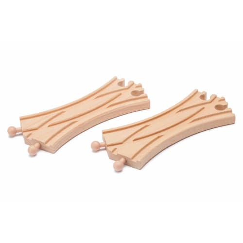 2 Wooden Curved Cross Tracks