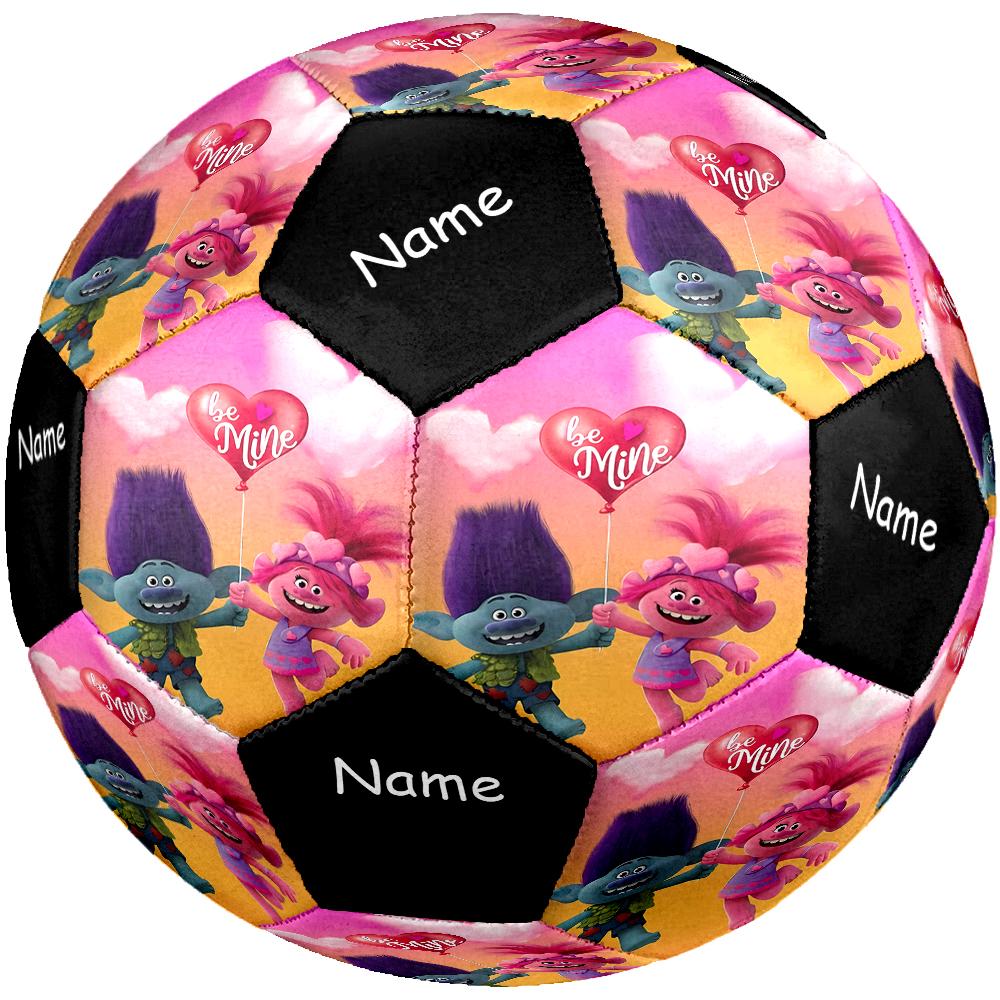 Custom Name Trolls Theme Size 5 Soccer Ball, Suitable for Both Indoor and Outdoor Matches, a Gift Suitable for Everyone.