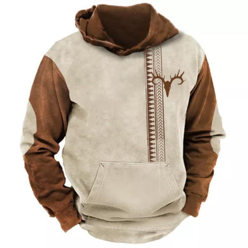 Mens Casual Fleece Hoodie 3D Print Sports Sweatshirt Loose Fit Youth