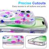 For iPhone 16 Magnetic Case Wave Edge Glitter TPU Phone Back Cover