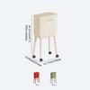 UFORU Tall No Bending Trash Can Universal Wheels Double Barrel Creative Waste Bin for Kitchen Living Room Bedroom