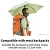 Backpack Umbrella Clip Handsfree Holder Outdoor Backpack Use Umbrella Support Mount Hiking Fixed Umbrella Holding Device