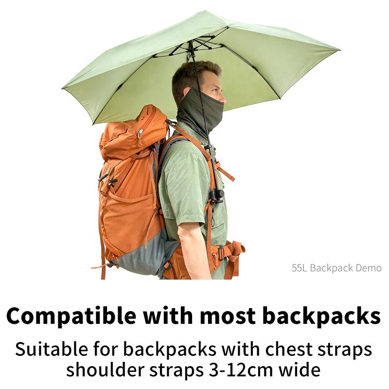 Backpack Umbrella Clip Handsfree Holder Outdoor Backpack Use Umbrella Support Mount Hiking Fixed Umbrella Holding Device